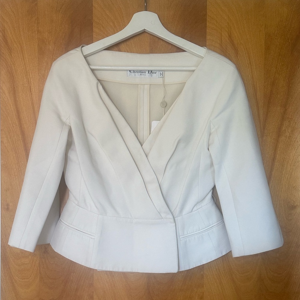 Vintage Dior White Blazer Classic Tailored Blazer